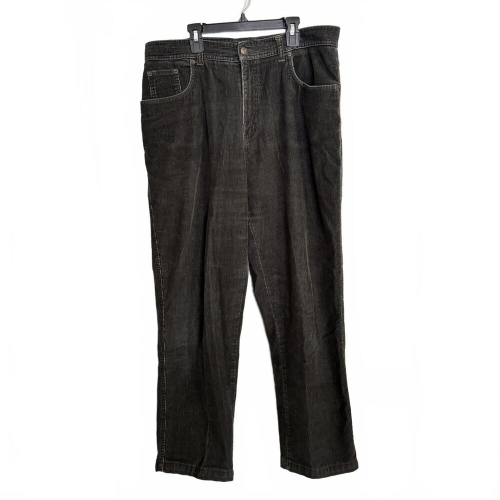 Vintage Bill Blass Jeans‎ Corduroy Pants Womens 14 Dark Green Straight Leg